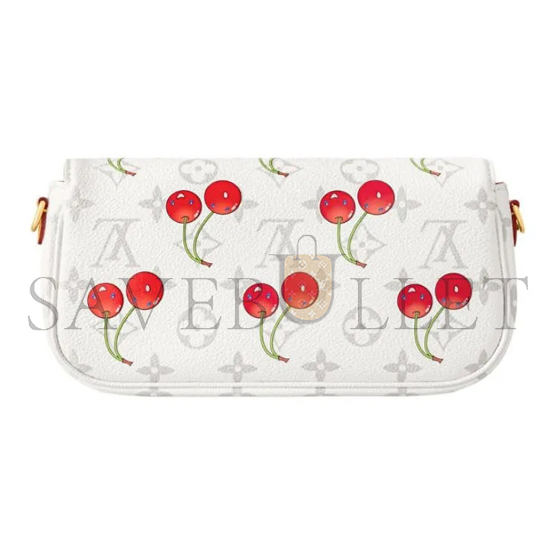 l0*is V*t0n murakami takashi cherry wallet on chain m14239 (23.5*12*4.3cm)